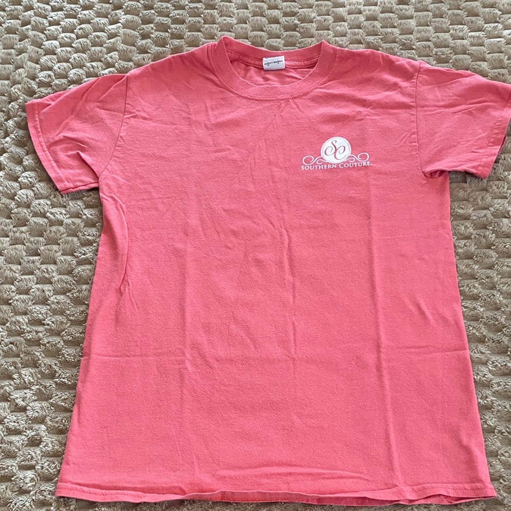 Southern couture  Coral Heavy Cotton T-Shirt